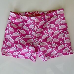 Like New, Janie and Jack Flamingo Ponte Pull-On Short, Size 5